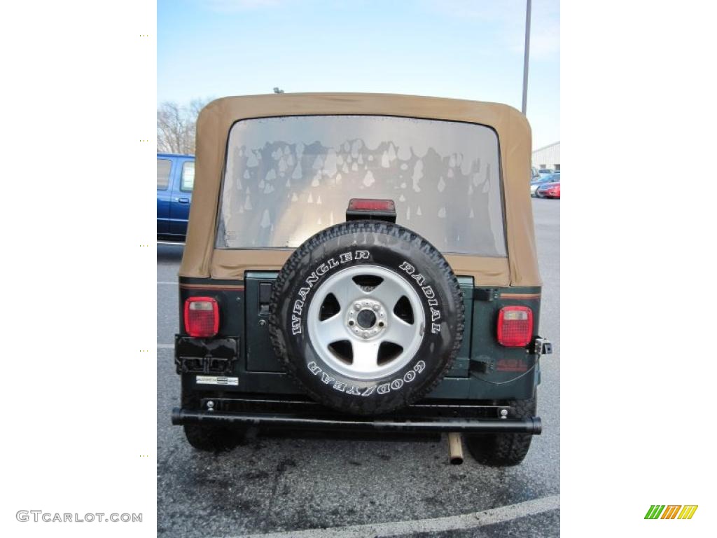 1993 Wrangler Sahara 4x4 - Hunter Green Metallic / Camel photo #7