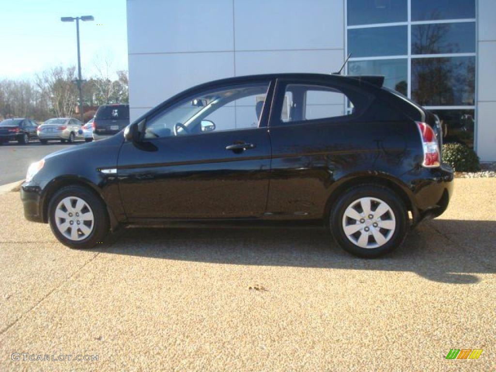 Ebony Black 2009 Hyundai Accent GS 3 Door Exterior Photo #42380155
