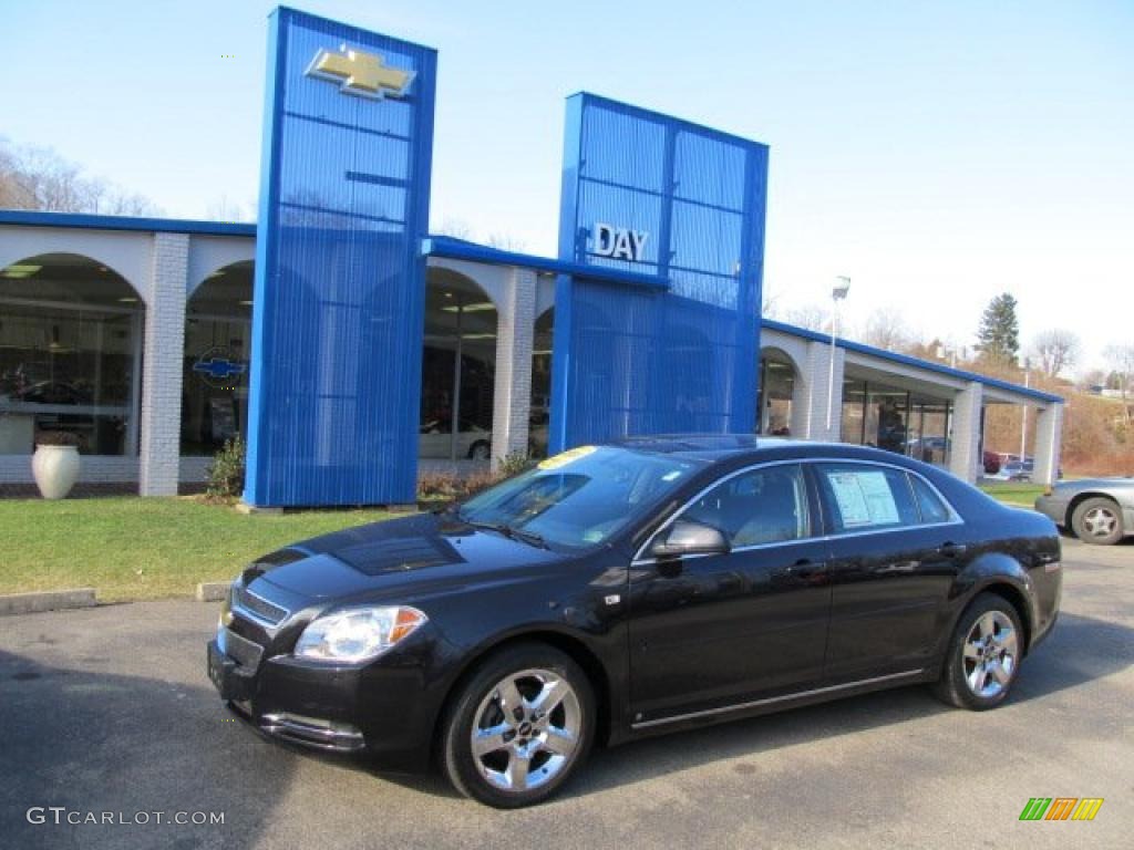 2008 Malibu LT Sedan - Black Granite Metallic / Ebony photo #1