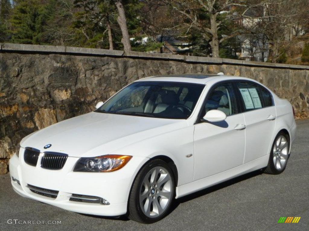 2008 3 Series 335i Sedan - Alpine White / Gray photo #1