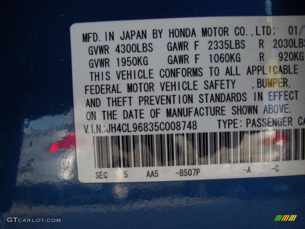 2005 TSX Sedan - Arctic Blue Pearl / Ebony photo #16