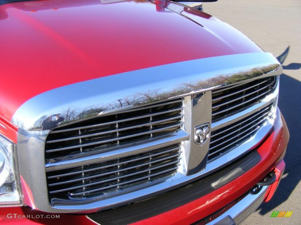 2007 Ram 3500 Laramie Quad Cab 4x4 - Inferno Red Crystal Pearl / Medium Slate Gray photo #15