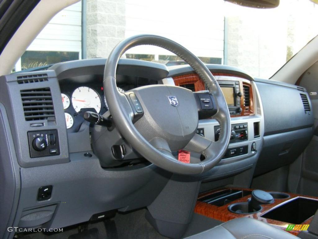 2007 Ram 3500 Laramie Quad Cab 4x4 - Inferno Red Crystal Pearl / Medium Slate Gray photo #26