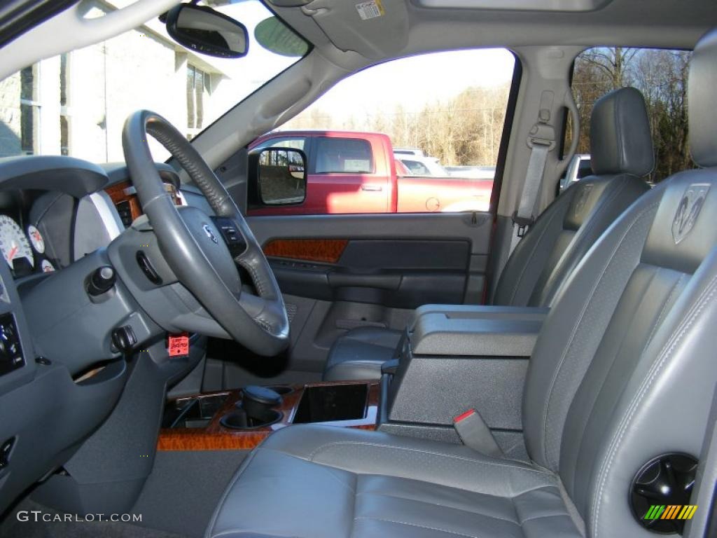 2007 Ram 3500 Laramie Quad Cab 4x4 - Inferno Red Crystal Pearl / Medium Slate Gray photo #27