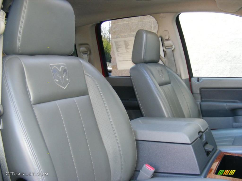 2007 Ram 3500 Laramie Quad Cab 4x4 - Inferno Red Crystal Pearl / Medium Slate Gray photo #35