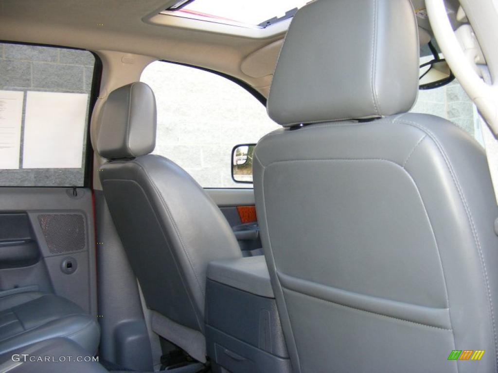 2007 Ram 3500 Laramie Quad Cab 4x4 - Inferno Red Crystal Pearl / Medium Slate Gray photo #36