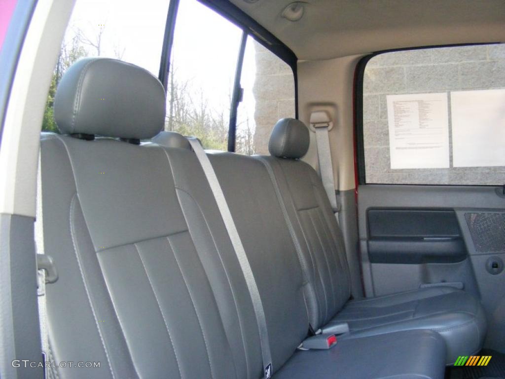2007 Ram 3500 Laramie Quad Cab 4x4 - Inferno Red Crystal Pearl / Medium Slate Gray photo #38