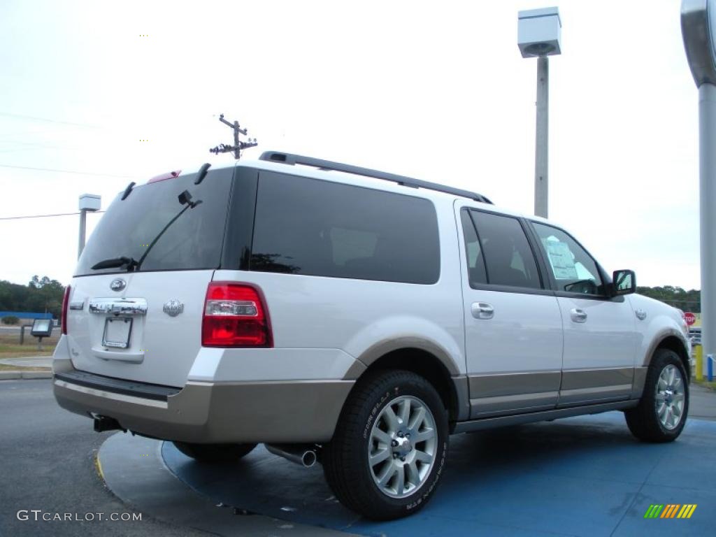 White Platinum Tri-Coat 2011 Ford Expedition EL King Ranch Exterior Photo #42386135