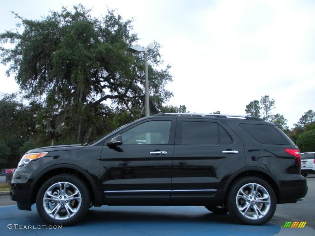 2011 Explorer Limited 4WD - Tuxedo Black Metallic / Medium Light Stone photo #2