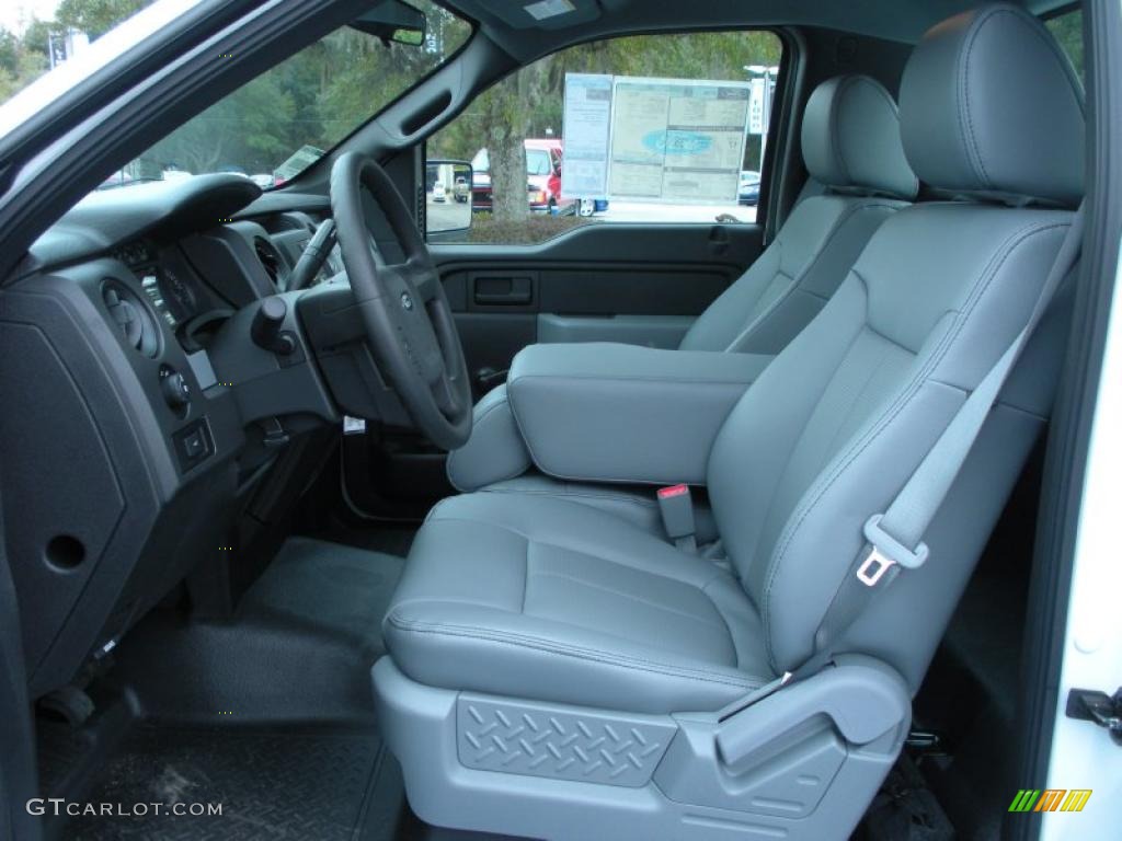Steel Gray Interior 2011 Ford F150 XL Regular Cab Photo #42386979