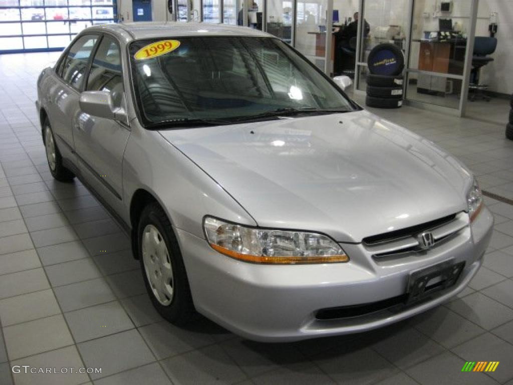 1999 Accord LX Sedan - Satin Silver Metallic / Lapis Blue photo #1