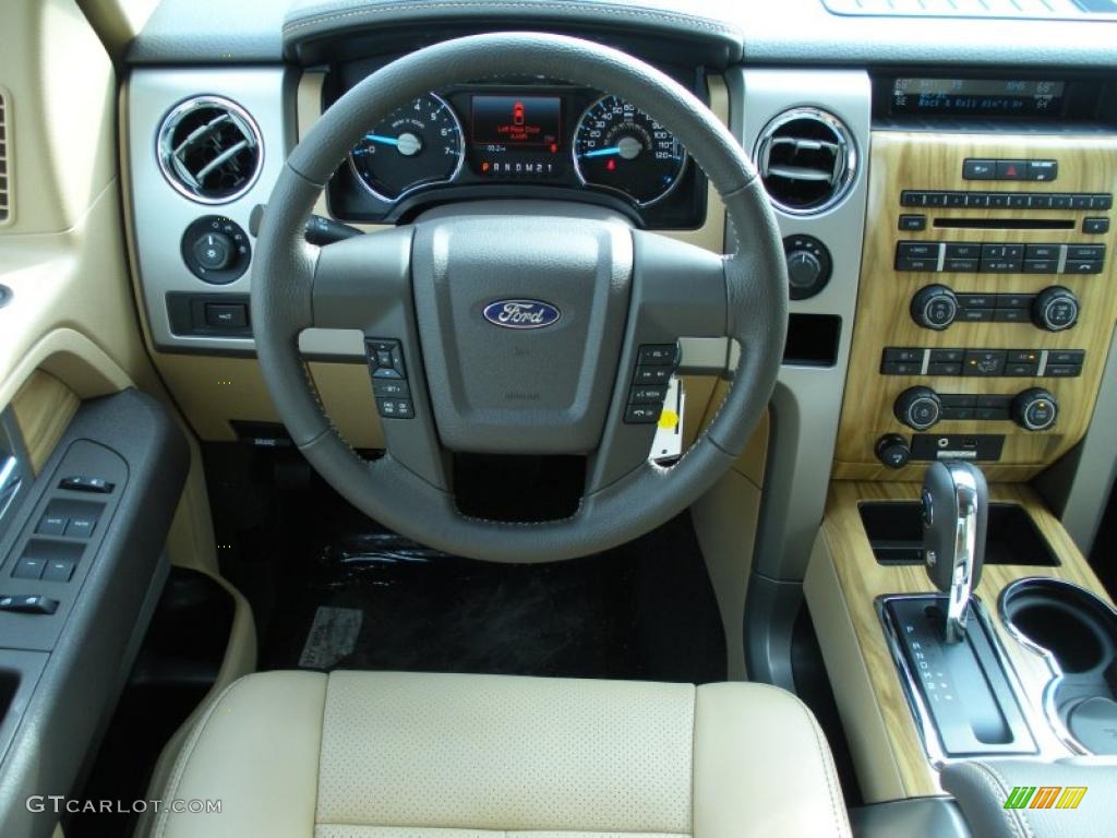 2011 Ford F150 Lariat SuperCrew 4x4 Pale Adobe Dashboard Photo #42388031