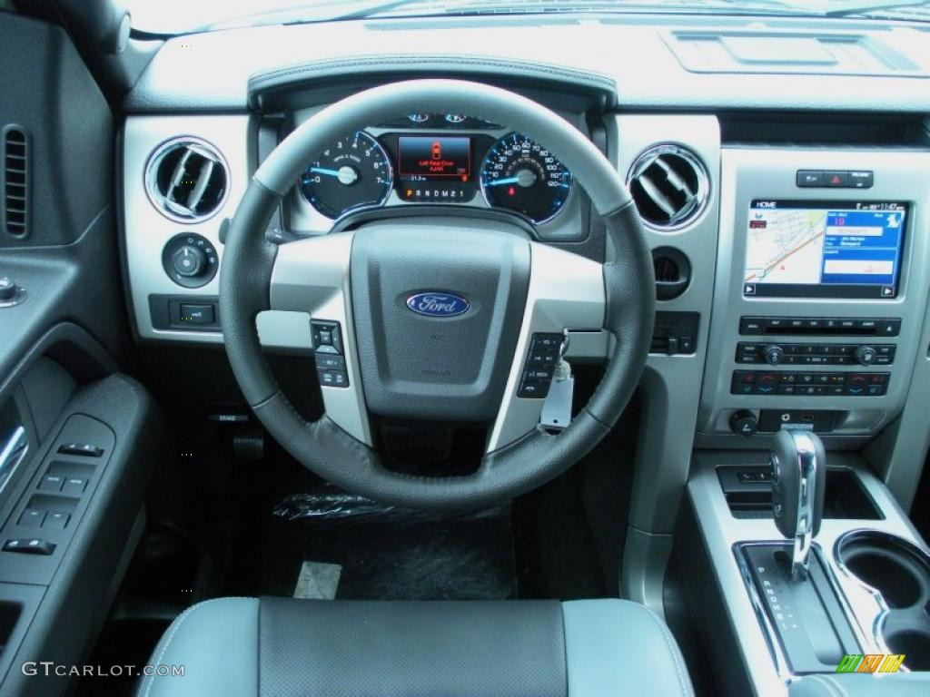 2011 Ford F150 Limited SuperCrew Steel Gray/Black Dashboard Photo #42388275