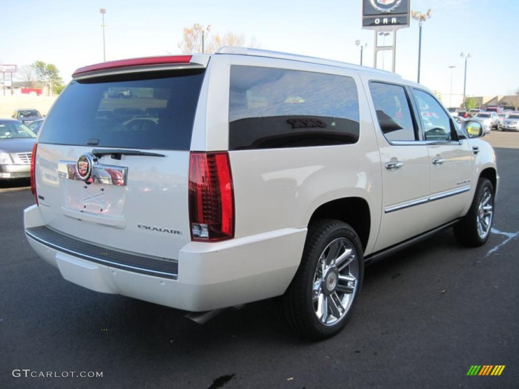 White Diamond Tricoat 2011 Cadillac Escalade ESV Platinum AWD Exterior Photo #42388635