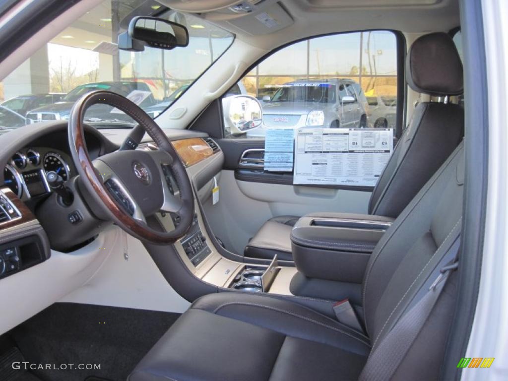 Cocoa/Light Linen Tehama Leather Interior 2011 Cadillac Escalade ESV Platinum AWD Photo #42388723