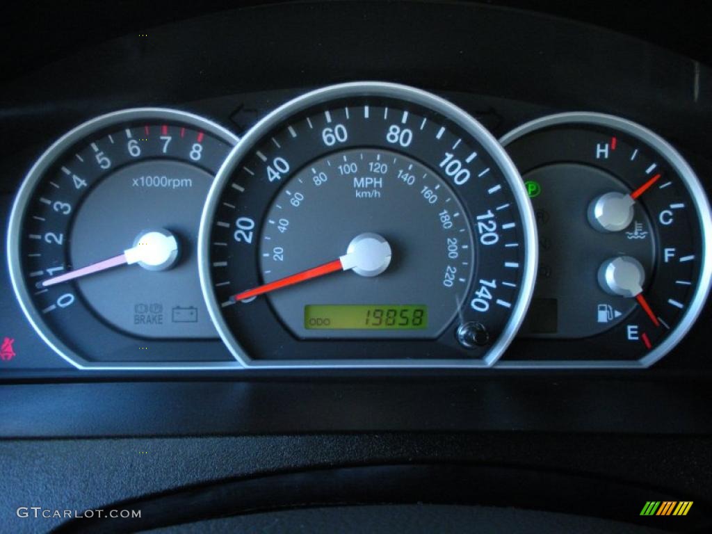 2008 Kia Sorento EX Gauges Photo #42389099