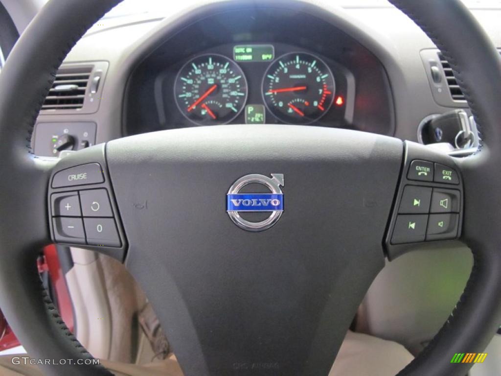 2011 Volvo S40 T5 Dalaro Quartz T-Tec Steering Wheel Photo #42390059