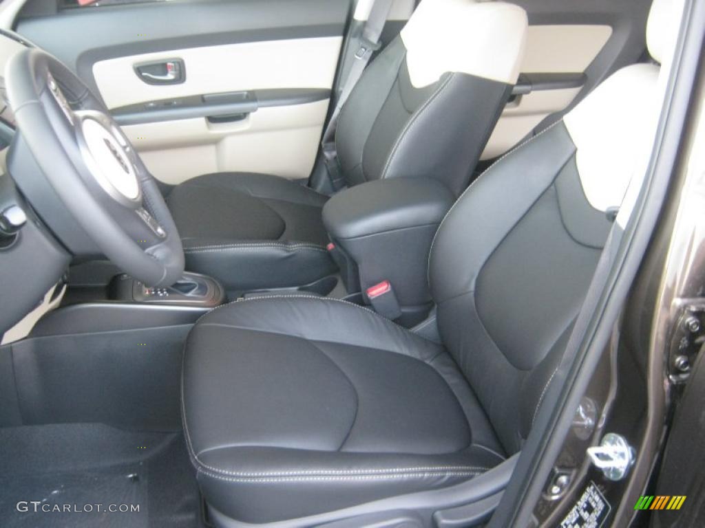Sand/Black Premium Leather Interior 2011 Kia Soul ! Photo #42392623