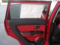 2011 Kia Soul Red/Black Sport Leather Interior Door Panel Photo