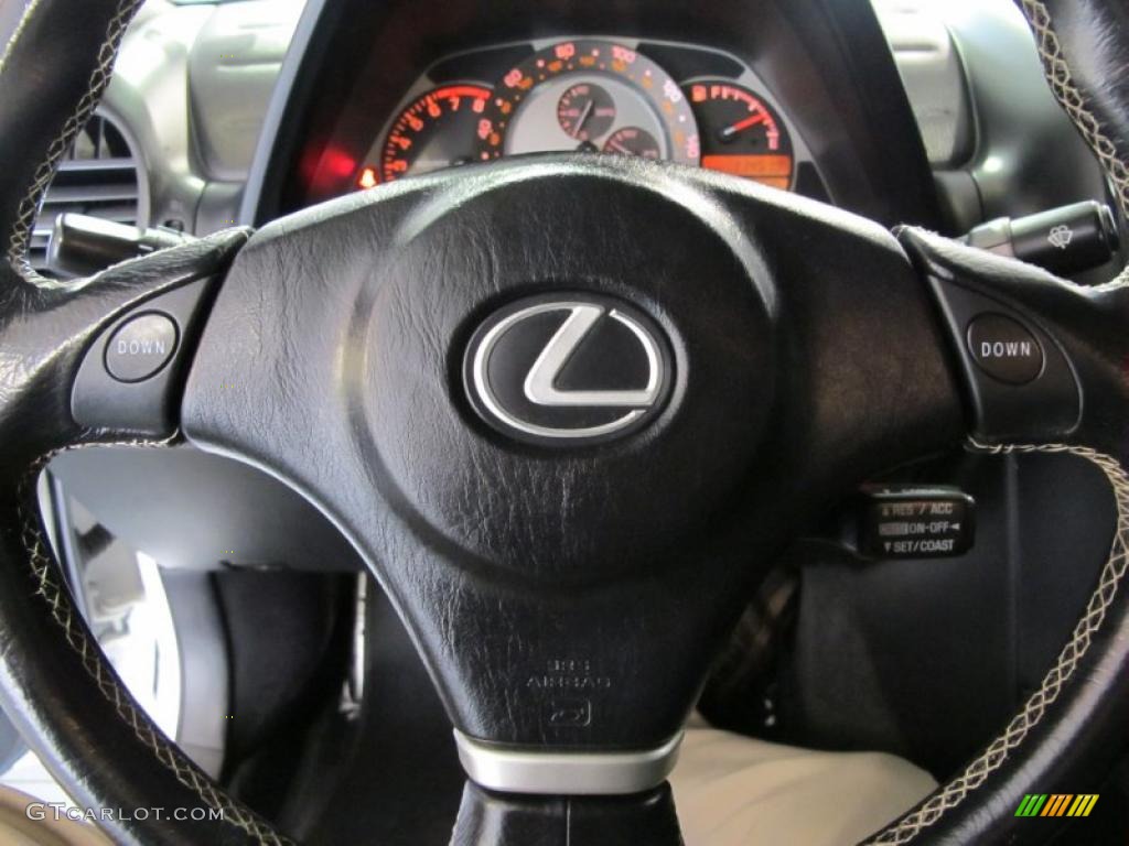 2004 Lexus IS 300 Black Steering Wheel Photo #42393299
