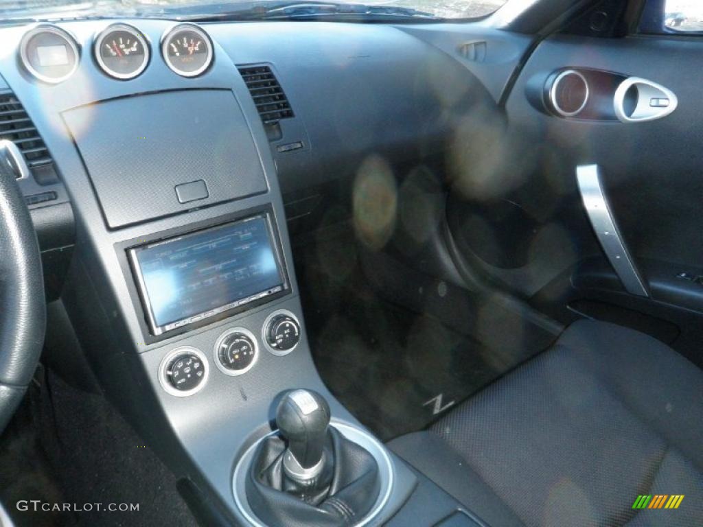 2003 350Z Track Coupe - Daytona Blue / Carbon Black photo #11