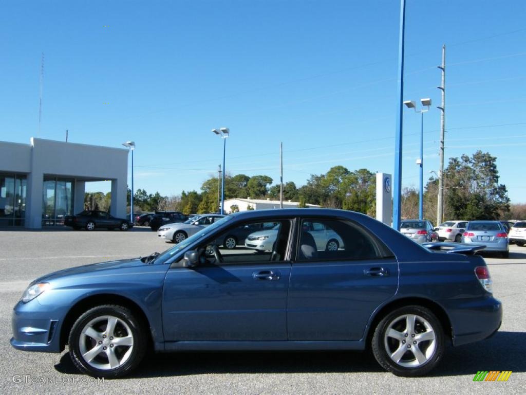 2007 Impreza 2.5i Sedan - Newport Blue Pearl / Anthracite Black photo #2