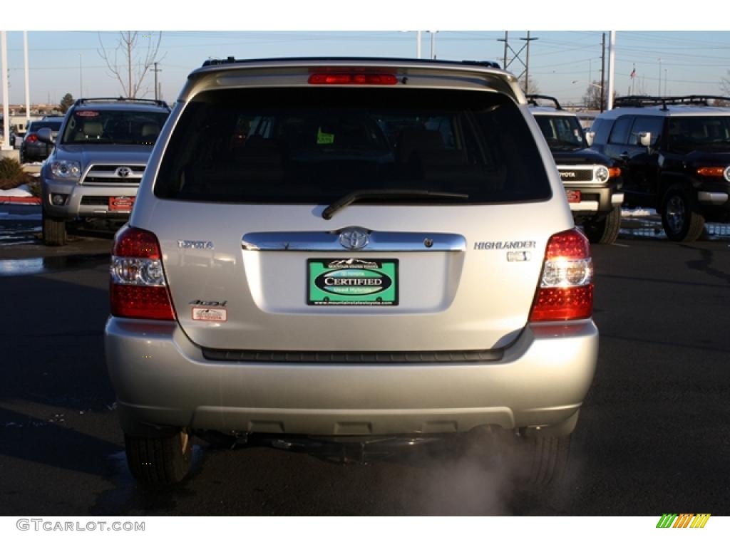 2007 Highlander Hybrid 4WD - Millenium Silver Metallic / Ash Gray photo #3