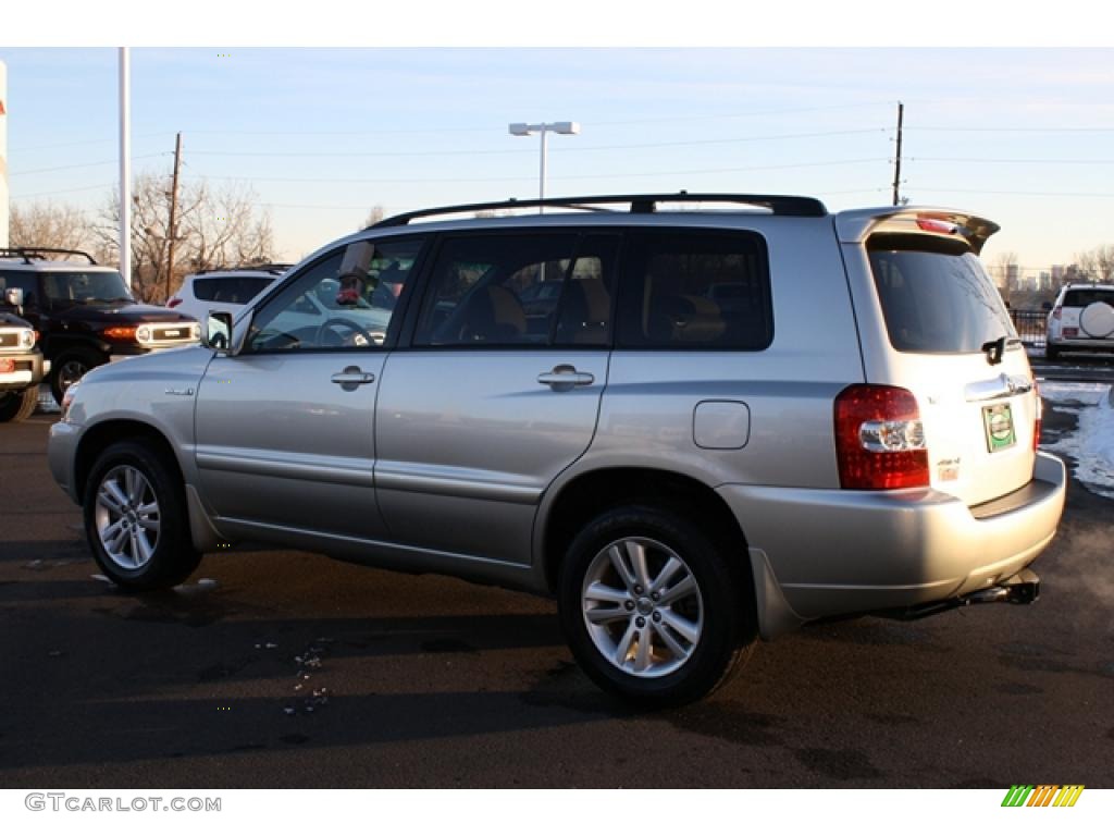 2007 Highlander Hybrid 4WD - Millenium Silver Metallic / Ash Gray photo #4