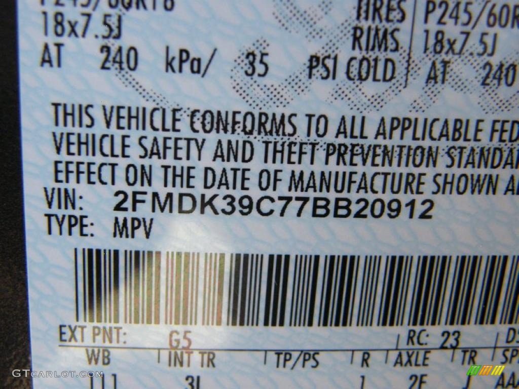 2007 Edge SEL Plus - Carbon Metallic / Medium Light Stone photo #28