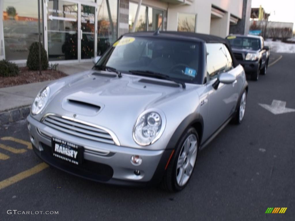 2006 Cooper S Convertible - Pure Silver Metallic / Panther Black photo #1