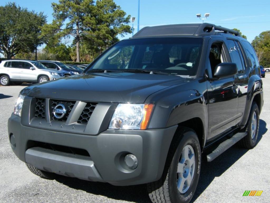 2007 Xterra S - Night Armor Black Metallic / Steel/Graphite photo #1