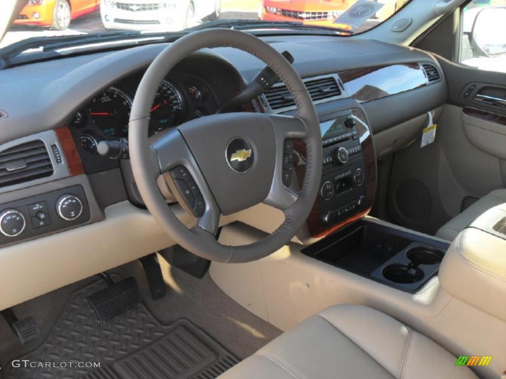 Dark Cashmere/Light Cashmere Interior 2011 Chevrolet Silverado 1500 LTZ Crew Cab 4x4 Photo #42398995