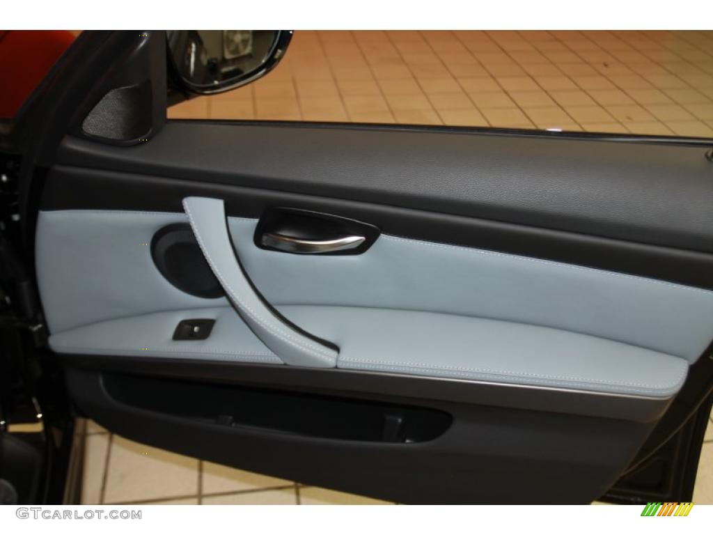 2011 BMW M3 Sedan Silver Novillo Leather Door Panel Photo #42399427