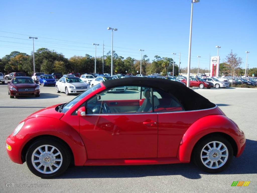 2004 New Beetle GLS Convertible - Uni Red / Cream Beige photo #2