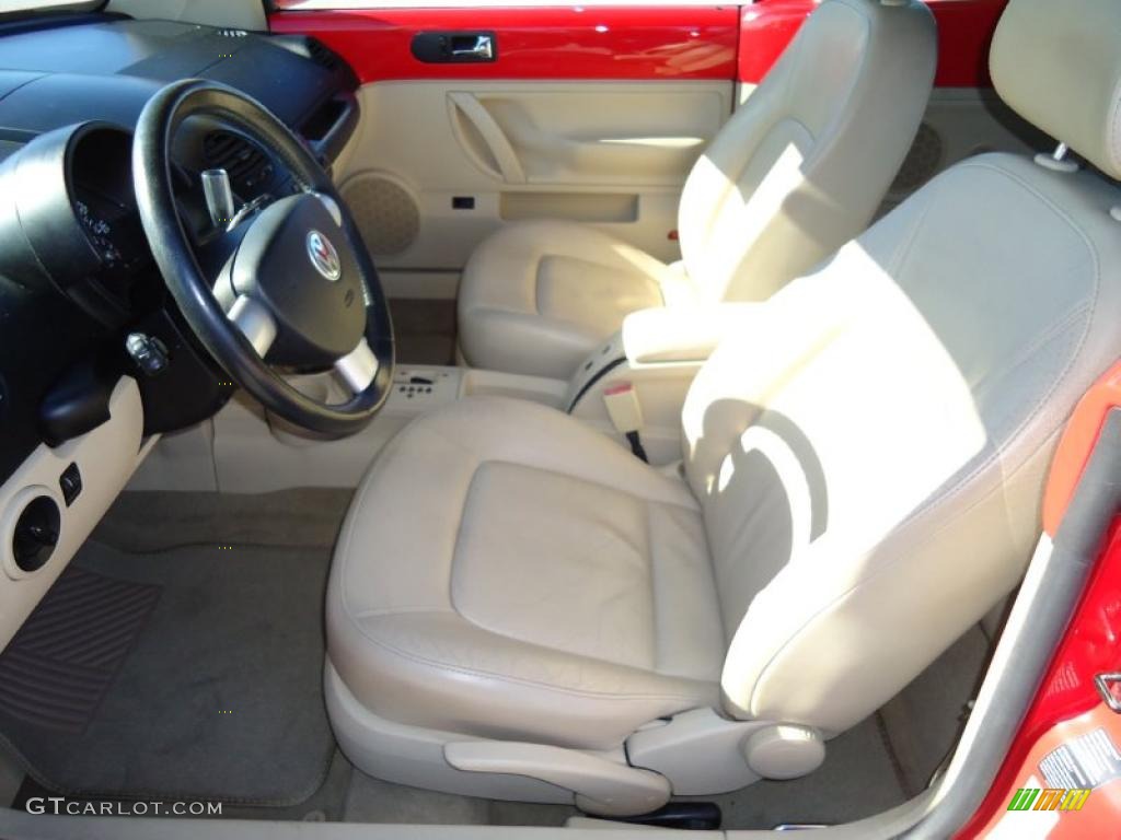 Cream Beige Interior 2004 Volkswagen New Beetle GLS Convertible Photo #42400679