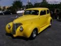 Yellow 1939 Chevrolet Master 85 Hot Rod Sedan