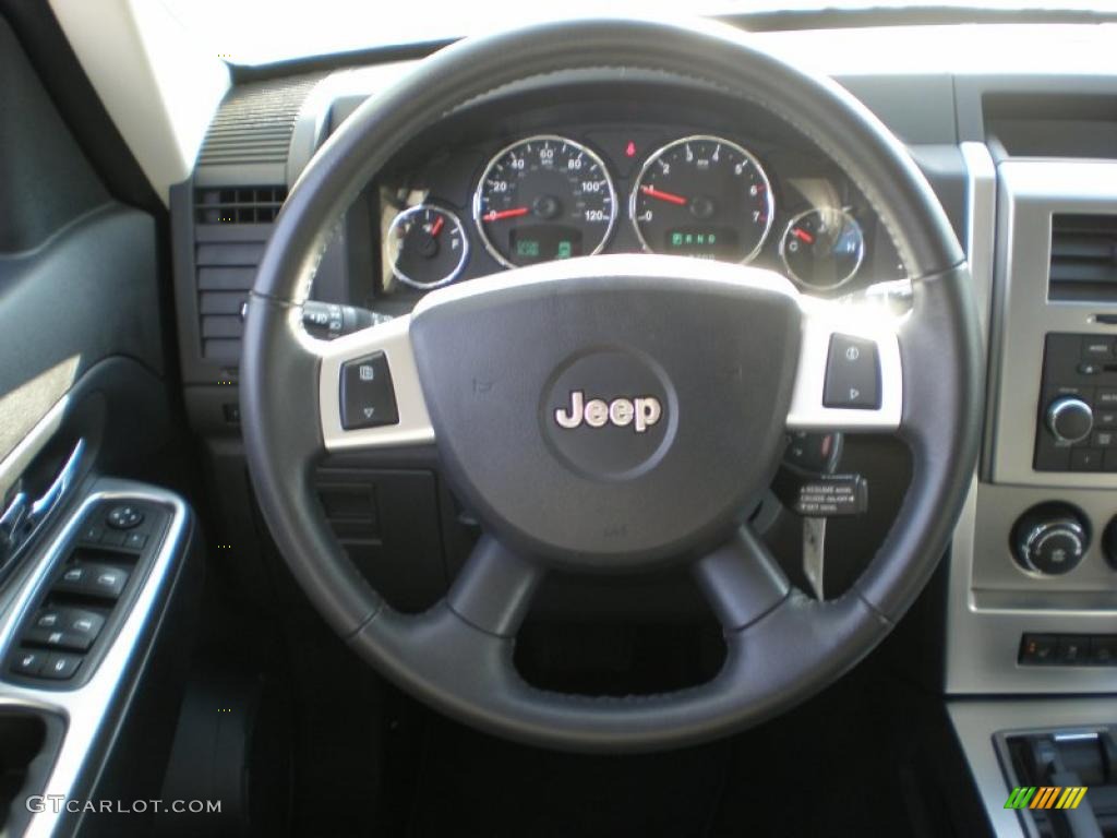 2010 Jeep Liberty Limited 4x4 Dark Slate Gray Steering Wheel Photo #42401111