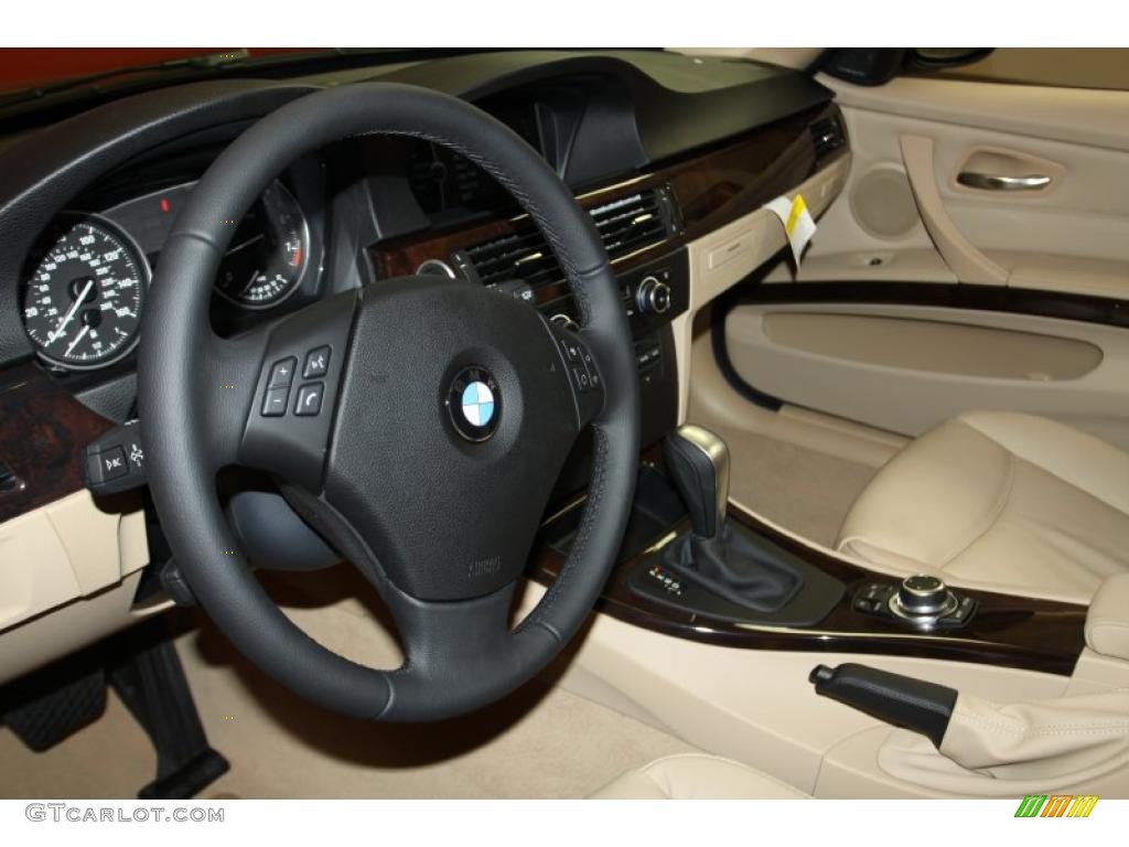 2011 BMW 3 Series 328i Sedan Beige Dakota Leather Dashboard Photo #42401323
