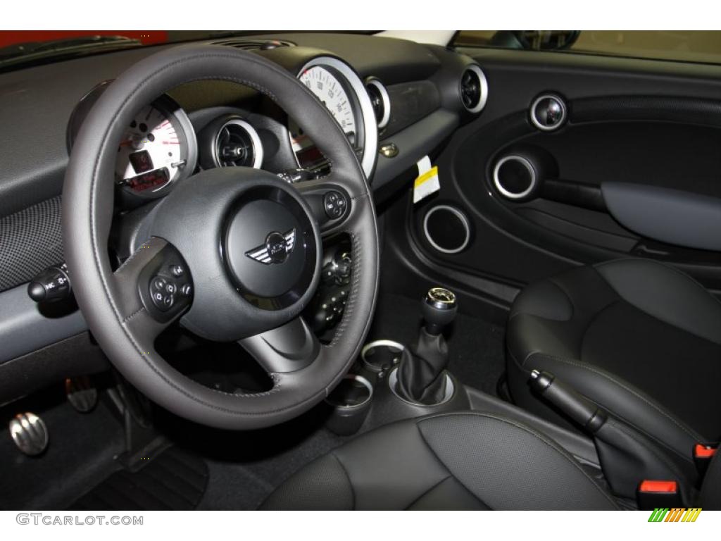Carbon Black Interior 2011 Mini Cooper S Hardtop Photo #42403723