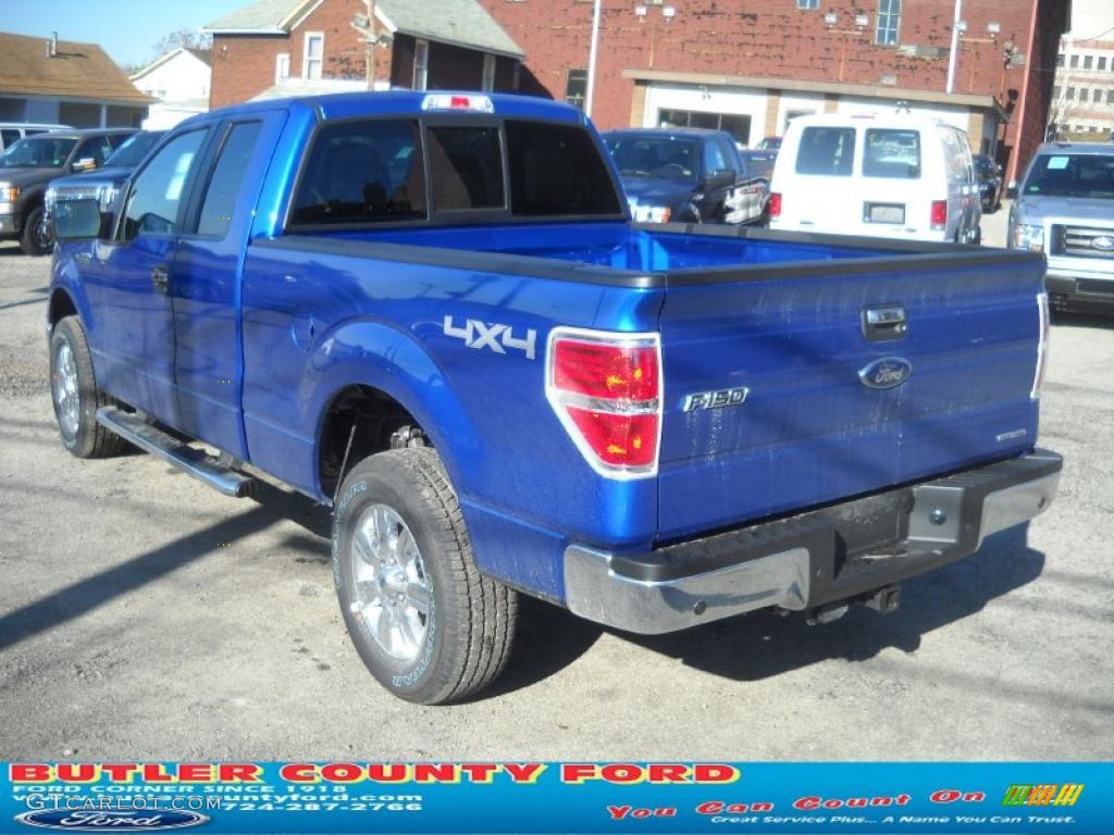 2011 F150 XLT SuperCab 4x4 - Blue Flame Metallic / Steel Gray photo #5