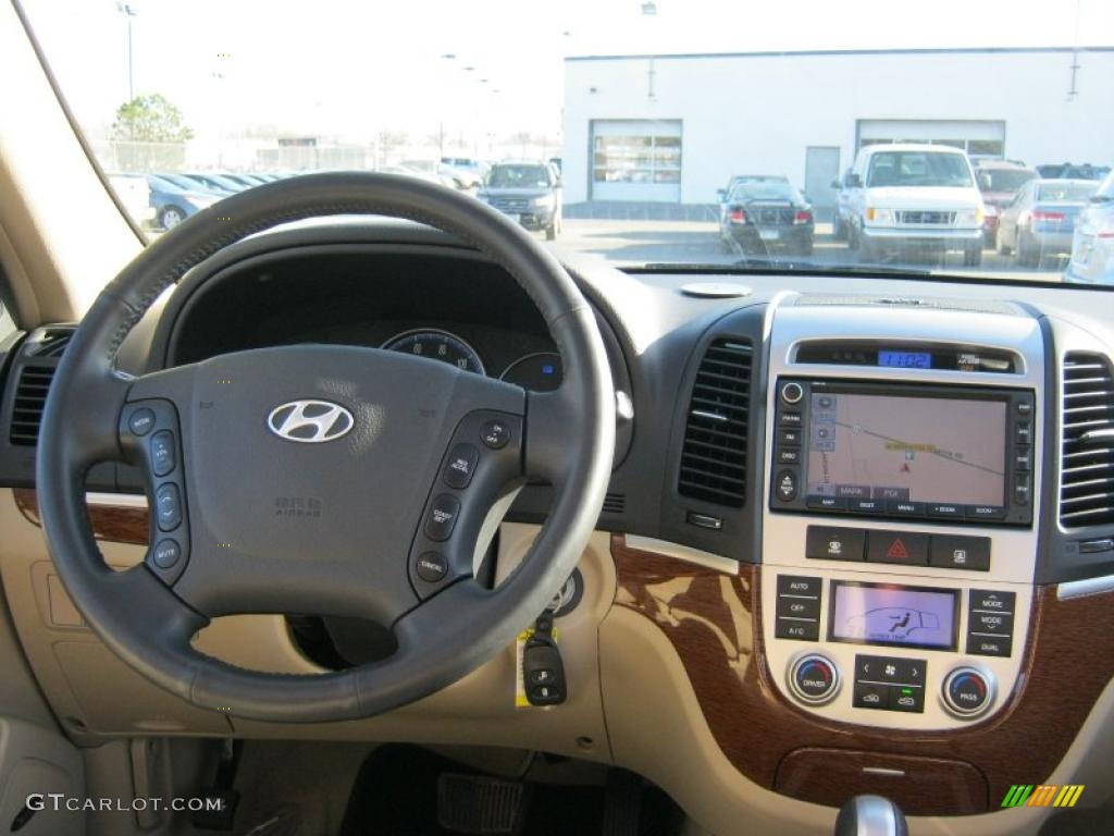 2009 Hyundai Santa Fe Limited Beige Dashboard Photo #42410952