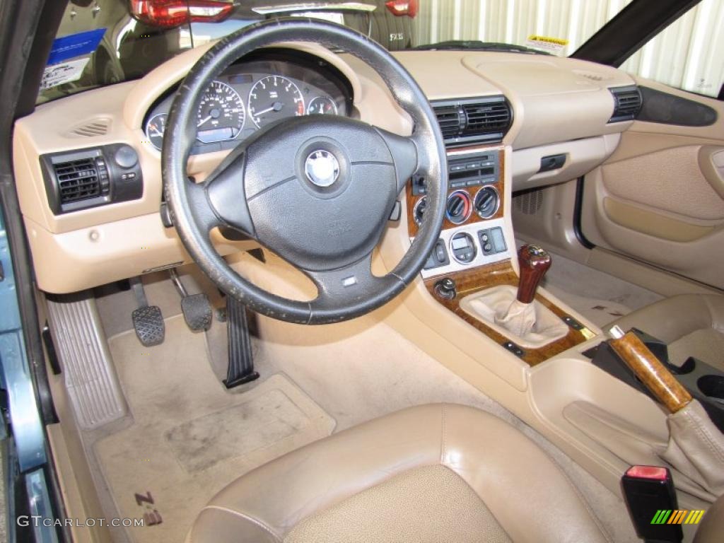 Beige Interior 2001 BMW Z3 2.5i Roadster Photo #42411236