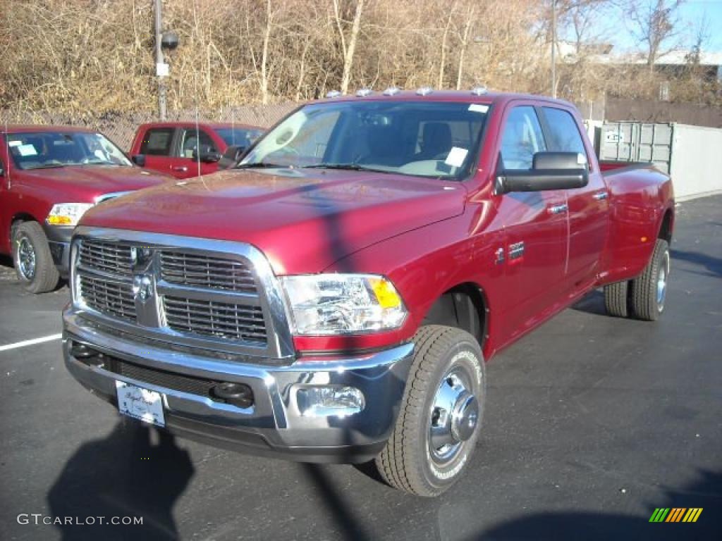 2011 Ram 2500 HD Big Horn Crew Cab 4x4 Dually - Deep Cherry Crystal Pearl / Dark Slate/Medium Graystone photo #1