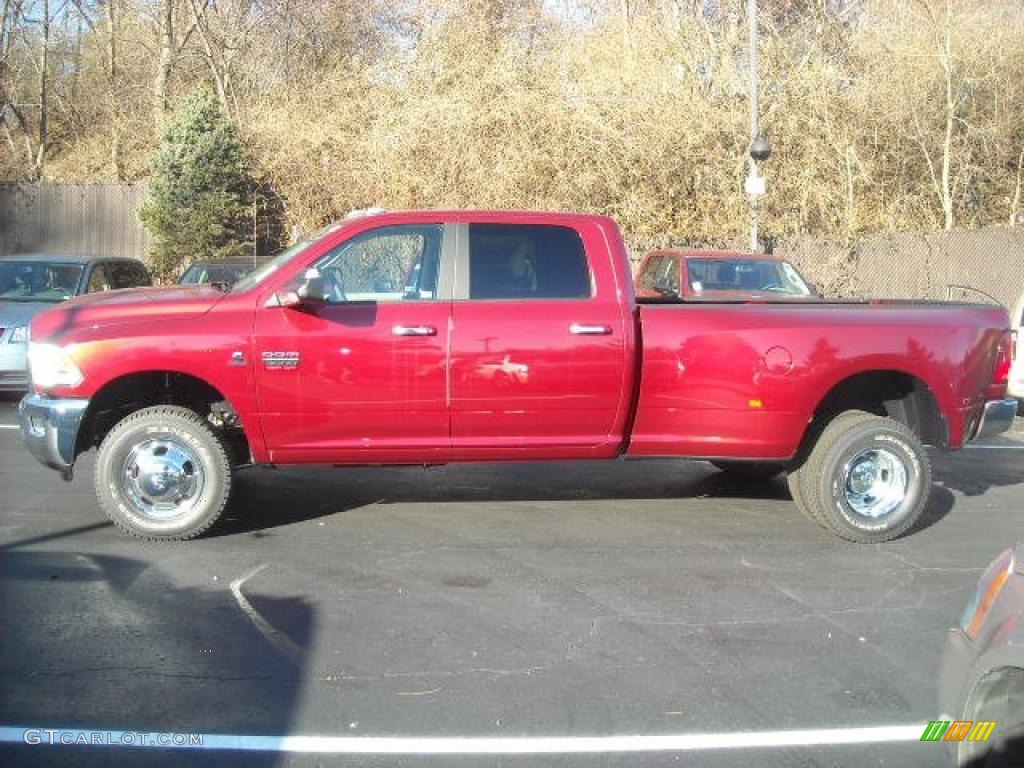 Deep Cherry Crystal Pearl 2011 Dodge Ram 2500 HD Big Horn Crew Cab 4x4 Dually Exterior Photo #42412236