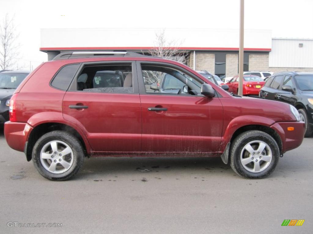Mesa Red 2008 Hyundai Tucson GLS Exterior Photo #42413500