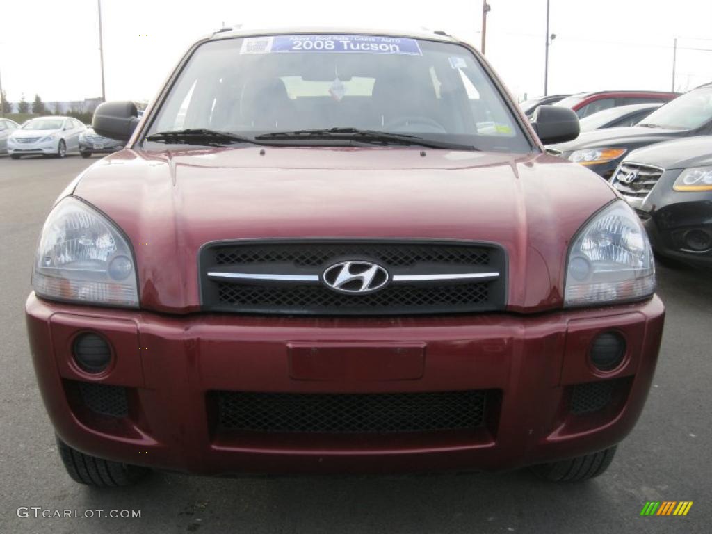 2008 Tucson GLS - Mesa Red / Gray photo #10
