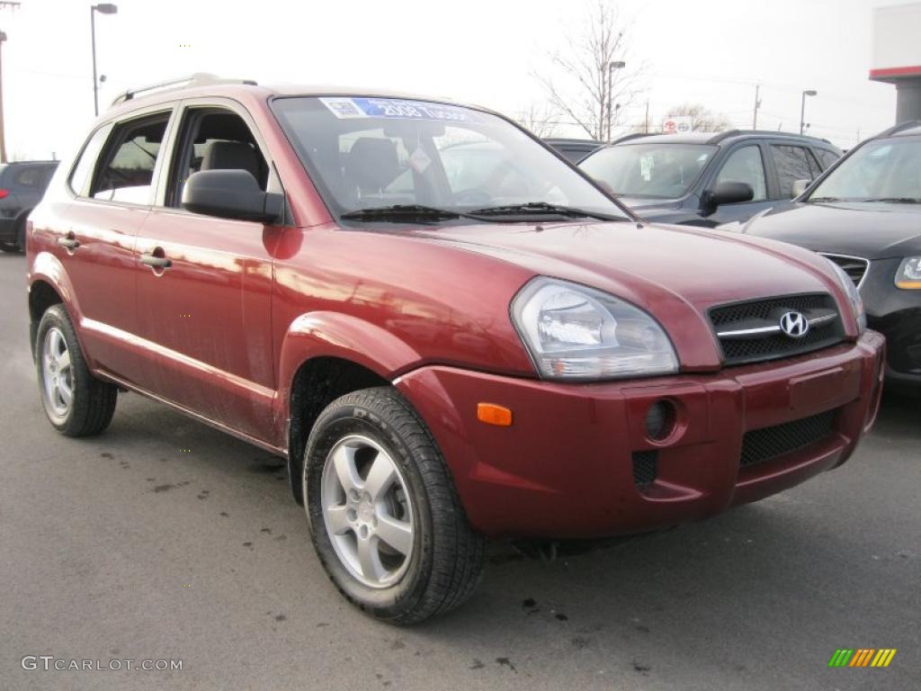 Mesa Red 2008 Hyundai Tucson GLS Exterior Photo #42413532