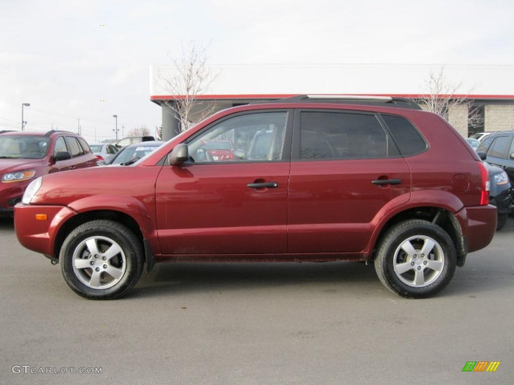 Mesa Red 2008 Hyundai Tucson GLS Exterior Photo #42413540