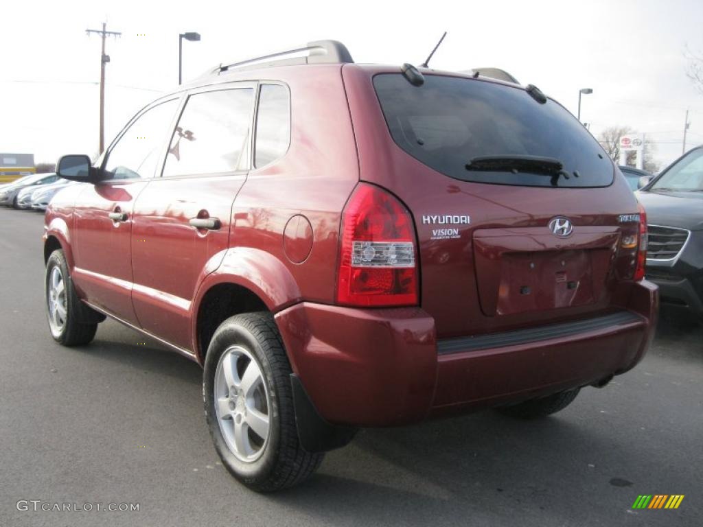 2008 Tucson GLS - Mesa Red / Gray photo #13