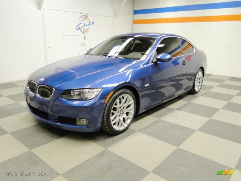 2007 3 Series 328i Coupe - Montego Blue Metallic / Black photo #7